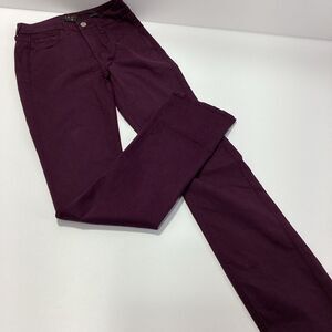 Jen 7 Purple Slacks Women's Jeans Slim Straight Zero 0